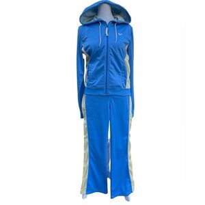 VTG Y2K RARE ROXY Blue Lemon Track Suit Low-Rise Pants (S) Zip Jacket (M) Surf
